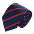 dark navy blue and red striped tie
